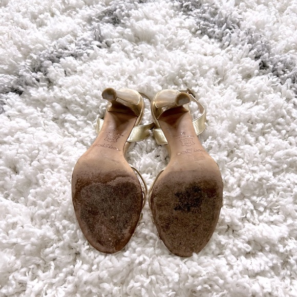 JIMMY CHOO***SOLD***100 Gold Leather Strappy Sandals 36 💕 - Picture 7 of 8